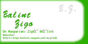 balint zigo business card